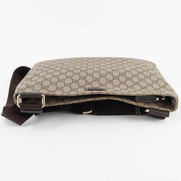 Gucci GG Supreme Shoulder Bag 201446 Beige Crossbody with A4 Storage - Picture 6 of 16